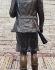 Hand Made Geronimo With Rifle by C.M Russell Bronze Sculpture Figurine