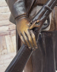 Hand Made Geronimo With Rifle by C.M Russell Bronze Sculpture Figurine