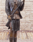 Hand Made Geronimo With Rifle by C.M Russell Bronze Sculpture Figurine