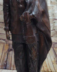 Hot Cast Bronze Native American Indian Chief Sculpture Statue Figure after C.M. Russell