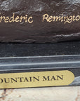 Frederic Remington Mountain Man Frontiersman Descending Hill Western Bronze Sculpture 26" x 25"