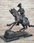 Remington Bronze Cowboy on Horse – Western Sculpture