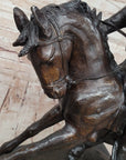 Remington Bronze Cowboy on Horse – Western Sculpture