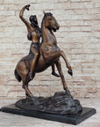 SCALP by Frederic Remington Bronze Native American Horseback Sculpture Statue 26" x 22"