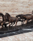 Stagecoach Bronze Metal Sculpture of Horses Pulling Carriage after Frederic Remington