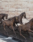 Stagecoach Bronze Metal Sculpture of Horses Pulling Carriage after Frederic Remington