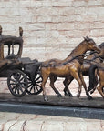 Stagecoach Coach Horse Carriage Bronze Sculpture - Limited Edition