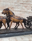 Stagecoach Coach Horse Carriage Bronze Sculpture - Limited Edition