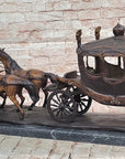 Stagecoach Coach Horse Carriage Bronze Sculpture - Limited Edition