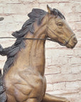 Cowboy with Rope on Horseback Country Western Bronze Sculpture Statue Frederic Remington