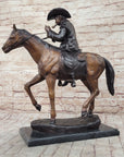 BREATH by Frederic Remington Bronze Statue Sculpture Cowboy Smoking Pipe 22" x 24"