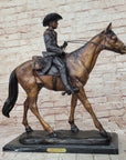 WILL ROGERS Bronze Statue Sculpture Frederic Remington Western Cowboy 23" x 23"