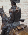 WILL ROGERS Bronze Statue Sculpture Frederic Remington Western Cowboy 23" x 23"