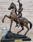 SCALP Frederic Remington Bronze Statue Sculpture Native American Western 19" x 21"