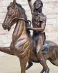 SCALP Frederic Remington Bronze Statue Sculpture Native American Western 19" x 21"