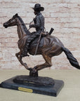 Trooper of the Plains by Frederic Remington Bronze Statue Sculpture Western 17" x 19"