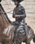 Trooper of the Plains by Frederic Remington Bronze Statue Sculpture Western 17" x 19"