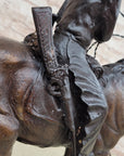 Trooper of the Plains by Frederic Remington Bronze Statue Sculpture Western 17" x 19"
