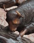 BUFFALO HUNT by Frederic Remington Native American Western Bronze Statue Sculpture 13" x 17"