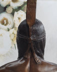 Native American Indian Man Bronze Bust Statue Sculpture Decor 14" x 7"