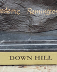 Down Hill by Frederic Remington - Western Americana Bronze Cowboy & Horse Sculpture