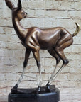 Deer Doe Bronze Sculpture Statue Limited Edition Numbered Signed Art Decor