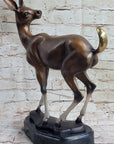 Deer Doe Bronze Sculpture Statue Limited Edition Numbered Signed Art Decor