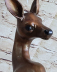Deer Doe Bronze Sculpture Statue Limited Edition Numbered Signed Art Decor