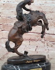 WOOLY CHAPS Frederic Remington Bronze Desktop Statue Sculpture Western 10" x 11"