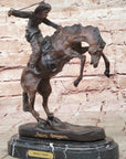 WOOLY CHAPS Frederic Remington Bronze Desktop Statue Sculpture Western 10" x 11"