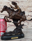 CHEYENNE by Frederic Remington Native American Riding Horse Bronze Statue Sculpture 8" x 10"