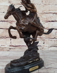 CHEYENNE by Frederic Remington Native American Riding Horse Bronze Statue Sculpture 8" x 10"