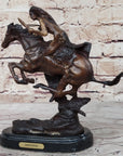 CHEYENNE by Frederic Remington Native American Riding Horse Bronze Statue Sculpture 8" x 10"