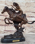 CHEYENNE by Frederic Remington Native American Riding Horse Bronze Statue Sculpture 8" x 10"
