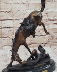 WICKED PONY Frederic Remington Bronze Statue Sculpture Cowboy Thrown from Horse 11" x 11"