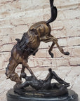 WICKED PONY Frederic Remington Bronze Statue Sculpture Cowboy Thrown from Horse 11" x 11"