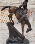 MOUNTAIN MAN Frederic Remington Bronze Statue Native American Sculpture 11" x 9"