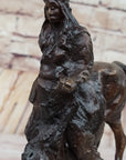 MOUNTAIN MAN Frederic Remington Bronze Statue Native American Sculpture 11" x 9"