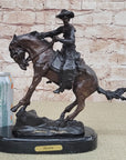 PEACE Frederic Remington Bronze Desktop Statue Sculpture Western Cowboy 10" x 10"