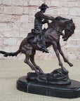 PEACE Frederic Remington Bronze Desktop Statue Sculpture Western Cowboy 10" x 10"