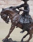 PEACE Frederic Remington Bronze Desktop Statue Sculpture Western Cowboy 10" x 10"