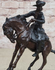 PEACE Frederic Remington Bronze Desktop Statue Sculpture Western Cowboy 10" x 10"