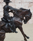 PEACE Frederic Remington Bronze Desktop Statue Sculpture Western Cowboy 10" x 10"