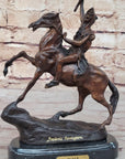 SCALP Frederic Remington Bronze Statue Sculpture Native American Western 10" x 9"