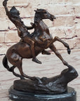 SCALP Frederic Remington Bronze Statue Sculpture Native American Western 10" x 9"