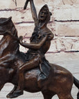 SCALP Frederic Remington Bronze Statue Sculpture Native American Western 10" x 9"