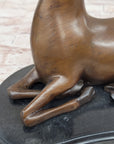 Reindeer Caribou Deer Elk Bronze Statue Sculpture Figurine Signed Original 9.5" x 8.5"