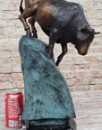Hot Cast Bronze Bull Bison Water Buffalo Bronze Sculpture Statue Numbered & Signed Original Art