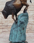 Hot Cast Bronze Bull Bison Water Buffalo Bronze Sculpture Statue Numbered & Signed Original Art