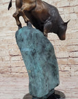 Hot Cast Bronze Bull Bison Water Buffalo Bronze Sculpture Statue Numbered & Signed Original Art
